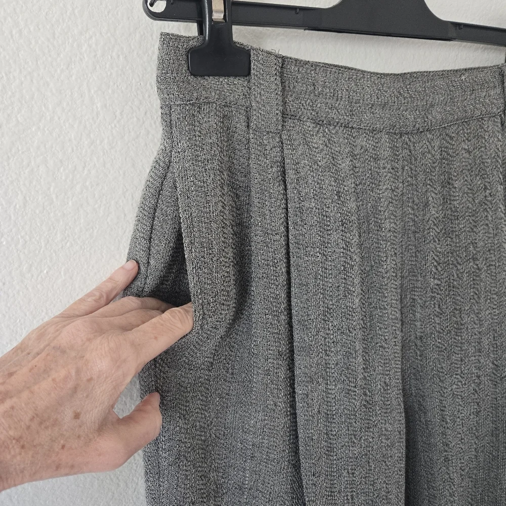 Vintage Joan and David High-waisted Womens Wool Pants Size 10 Lined Preppy 80s - Picture 4 of 15